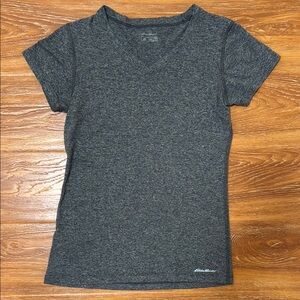 Eddie Bauer Freedry Women's Gray V-Neck Top
